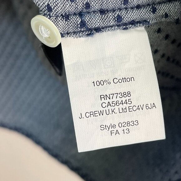 J Crew Womens 12 Button Up Shirt Boy Fit Navy White Blouse Top - Picture 4 of 8